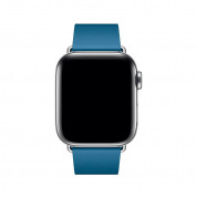 Apple Modern Buckle Band Small - оригинална кожена каишка за Apple Watch 38мм, 40мм, 41мм (син) 1
