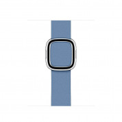 Apple Modern Buckle Band Medium - оригинална кожена каишка за Apple Watch 38мм, 40мм, 41мм (светлосин) 1