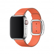 Apple Modern Buckle Band Medium - оригинална кожена каишка за Apple Watch 38мм, 40мм, 41мм (оранжев)