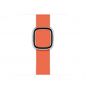 Apple Modern Buckle Band Medium - оригинална кожена каишка за Apple Watch 38мм, 40мм, 41мм (оранжев) 1