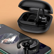 USAMS YI001 Ear Hook TWS Waterproof Earphones - безжични блутут слушалки със зареждащ кейс за мобилни устройства (черен) 9