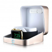 Sumato WatchBox Smart Charging Case 5000mAh - сертифициран луксозен кейс с преносима батерия за зареждане на Apple Watch и iPhone (златист)