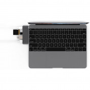 Kanex iAdapt 5-in-1 Multiport USB-C Hub - мултифункционален USB-C хъб за свързване на допълнителна периферия за MacBook (сив) 4