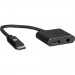 Kanex DuraBraid USB-C to 3.5mm Headphone Jack Adapter & Charging - пасивен адаптер USB-C към 3.5 мм. аудио изход и USB-C изход (черен)  3