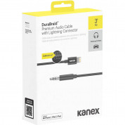 Kanex DuraBraid Premium Audio Cable With Lightning Connector - сертифициран аудио кабел от Lightning към 3.5 мм. аудио жак (100см) (черен)  2