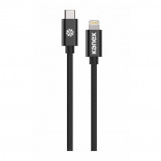 Kanex Premium DuraBraid USB-C to Lightning Cable - сертифициран (MFI) USB-C към Lightning кабел за Apple устройства с Lightning порт (200 см) (черен) 