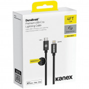 Kanex Premium DuraBraid USB-C to Lightning Cable - сертифициран (MFI) USB-C към Lightning кабел за Apple устройства с Lightning порт (200 см) (черен)  3
