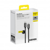 Kanex DuraBraid USB-C to USB-C Charging Cable - USB-C към USB-C кабел за устройства с USB-C порт (200 см) (черен)  2