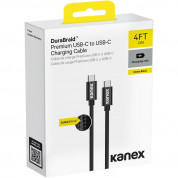 Kanex DuraBraid USB-C to USB-C Charging Cable - USB-C към USB-C кабел за устройства с USB-C порт (120 см) (черен)  2