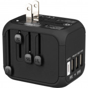 Kanex GoPower International USB-C Travel Adapter - адаптер за ел. мрежа с преходници за цял свят с 3xUSB-A и USB-C изходи (черен)  5