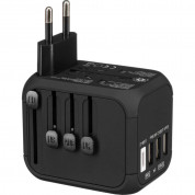 Kanex GoPower International USB-C Travel Adapter - адаптер за ел. мрежа с преходници за цял свят с 3xUSB-A и USB-C изходи (черен)  4