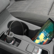 4smarts Car Charger Rapid+ 27W with Quick Charge with PD - зарядно за кола с USB и USB-C изходи с USB-C към Lightning кабел и технология за бързо зареждане (черен-тъмносив) 5