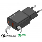 4smarts Wall Charger DoublePort 20W with Quick Charge and PD - захранване за ел. мрежа с USB, USB-C изход и технологии за бързо зареждане (черен) 2