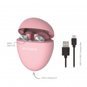 4smarts TWS Bluetooth Headphones Pebble - безжични Bluetooth слушалки с микрофон за мобилни устройства (розов) 4