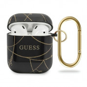 Guess Airpods Gold Chain Silicone Case (black)