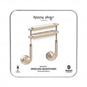 Happy Plugs Wireless II Earbuds - безжични Bluetooth слушалки с микрофон за мобилни устройства (светлозлатист)  3