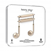 Happy Plugs Wireless II Earbuds - безжични Bluetooth слушалки с микрофон за мобилни устройства (светлозлатист)  4