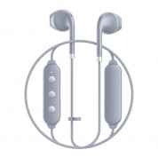 Happy Plugs Wireless II Earbuds - безжични Bluetooth слушалки с микрофон за мобилни устройства (тъмносив) 