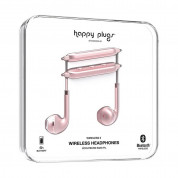 Happy Plugs Wireless II Earbuds - безжични Bluetooth слушалки с микрофон за мобилни устройства (розово злато)  4
