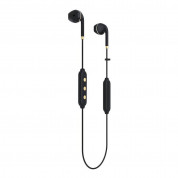 Happy Plugs Wireless II Earbuds - безжични Bluetooth слушалки с микрофон за мобилни устройства (черен-златист)  1