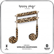 Happy Plugs Wireless II Earbuds - безжични Bluetooth слушалки с микрофон за мобилни устройства (леопард)  3
