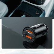 Baseus 5in1 Vehicle Bracket Wireless Charger 10W (WXHW01-B01) - поставка за радиатора и таблото на кола с безжично зареждане за Qi съвместими смартфони (черен) 10