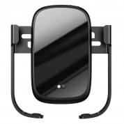 Baseus 5in1 Vehicle Bracket Wireless Charger 10W (WXHW01-B01) - поставка за радиатора и таблото на кола с безжично зареждане за Qi съвместими смартфони (черен) 3