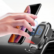 Baseus Smart Vehicle Bracket Wireless Charger (WXZN-B01) - поставка за таблото и стъклото на кола с безжично зареждане за Qi съвместими смартфони (черен) 12