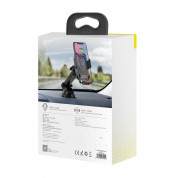 Baseus Smart Vehicle Bracket Wireless Charger (WXZN-B01) - поставка за таблото и стъклото на кола с безжично зареждане за Qi съвместими смартфони (черен) 15