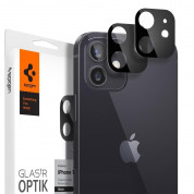 Spigen Optik Lens Protector - комплект 2 броя предпазни стъклени протектора за камерата на iPhone 12 mini (черен)