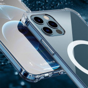 HR Clear Magnetic Case MagSafe - хибриден удароустойчив кейс с MagSafe за iPhone 12 mini (прозрачен)  11