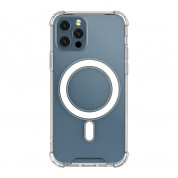 HR Clear Magnetic Case MagSafe - хибриден удароустойчив кейс с MagSafe за iPhone 12 Pro Max (прозрачен) 