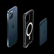 HR Clear Magnetic Case MagSafe - хибриден удароустойчив кейс с MagSafe за iPhone 12 Pro Max (прозрачен)  3