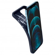 Spigen Liquid Air Case - силиконов (TPU) калъф с висока степен на защита за iPhone 12, iPhone 12 Pro (тъмносин) 6