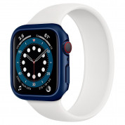 Spigen Thin Fit Case - качествен твърд кейс за Apple Watch 44мм (син) 1