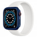 Spigen Thin Fit Case - качествен твърд кейс за Apple Watch 44мм (син) 2