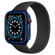 Spigen Thin Fit Case - качествен твърд кейс за Apple Watch 44мм (син)