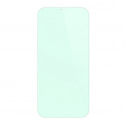 Baseus Full Coverage Green Tempered Glass Film with Anti Blue Light Filter (SGAPIPH61P-LP02) for iPhone 12, iPhone 12 Pro (2 pcs.) 3