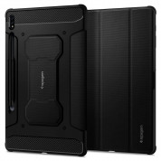 Spigen Rugged Armor Pro Case - удароустойчив хибриден калъф и поставка за Samsung Galaxy Tab S7 Plus (2020) (черен) 1