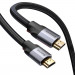 Baseus Enjoyment Series 4K HDMI Male To HDMI Male Cable (CAKSX-E0G) - 4K HDMI към HDMI кабел (500 см) (тъмносив) 2