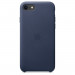 Apple iPhone SE2 Leather Case - оригинален кожен кейс (естествена кожа) за iPhone SE (2022), iPhone SE (2020), iPhone 8, iPhone 7 (тъмносин) 1