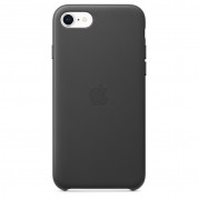 Apple iPhone SE2 Leather Case - оригинален кожен кейс (естествена кожа) за iPhone SE (2020), iPhone 8, iPhone 7 (черен) 2