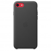 Apple iPhone SE2 Leather Case - оригинален кожен кейс (естествена кожа) за iPhone SE (2020), iPhone 8, iPhone 7 (черен) 1