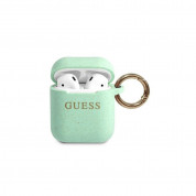 Guess Airpods Silicone Glitter Case (green)