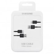 Samsung USB-C 2pаck Cables EP-DG930MBE - два броя оригинални кабели с USB-C конектори (ритейл опаковка)