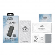 Eiger 3D Full Screen Tempered Glass - калено стъклено защитно покритие с извити ръбове за целия дисплея на Samsung Galaxy S21 (черен-прозрачен) 2