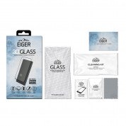 Eiger 3D Full Screen Tempered Glass - калено стъклено защитно покритие с извити ръбове за целия дисплея на Samsung Galaxy S21 Plus (черен-прозрачен) 1