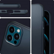 Spigen Thin Fit Case - качествен тънък матиран кейс за iPhone 12 Pro Max (тъмносив) 4