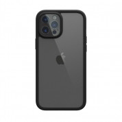 SwitchEasy AERO Plus Case - тънък хибриден кейс 0.38 мм. съвместим с MagSafe за iPhone 12, iPhone 12 Pro (черен-прозрачен)