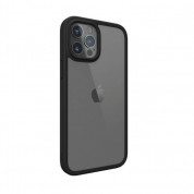 SwitchEasy AERO Plus Case - тънък хибриден кейс 0.38 мм. съвместим с MagSafe за iPhone 12 Pro Max (черен-прозрачен) 1